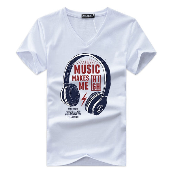 Headphone Printing Men T-Shirt