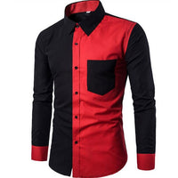 High Quality Red Black Men Shirt