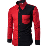 High Quality Red Black Men Shirt