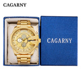 CAGARNY Luxury Brand Men Clock